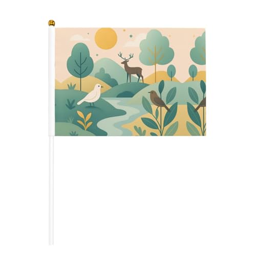 YzgWjBhd Kleine Flaggen auf Stab, natürliche Szene, bedruckte Handflagge, lustige Mini-Flagge für Urlaubsdekoration YzgWjBhd Kleine Flaggen auf Stab, natürliche Szene, bedruckte Handflagge, lustige Mini-Flagge für Urlaubsdekoration von YzgWjBhd