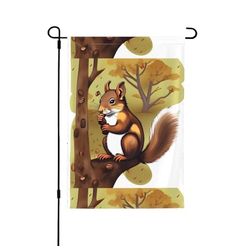 YzgWjBhd Nussfressende Eichhörnchen-Hausflagge, vertikal, doppelseitig, Premium, Frühling, Sommer, große Hausflagge, saisonale Dekoration, 31,8 x 45,7 cm YzgWjBhd Nussfressende Eichhörnchen-Hausflagge, vertikal, doppelseitig, Premium, Frühling, Sommer, große Hausflagge, saisonale Dekoration, 31,8 x 45,7 cm von YzgWjBhd