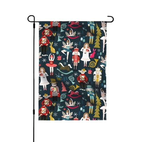 YzgWjBhd Nussknacker-Ballett-Weihnachtsflagge für Damen, vertikal, doppelseitig, Premium, Frühling, Sommer, große Hausflagge, saisonale Dekoration, 31,8 x 45,7 cm YzgWjBhd Nussknacker-Ballett-Weihnachtsflagge für Damen, vertikal, doppelseitig, Premium, Frühling, Sommer, große Hausflagge, saisonale Dekoration, 31,8 x 45,7 cm von YzgWjBhd