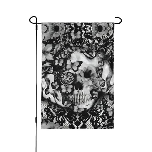 YzgWjBhd Schwarze Totenkopf-Rose, Hausflagge, vertikal, doppelseitig, Premium, Frühling, Sommer, große Hausflagge, saisonale Dekoration, 31,8 x 45,7 cm YzgWjBhd Schwarze Totenkopf-Rose, Hausflagge, vertikal, doppelseitig, Premium, Frühling, Sommer, große Hausflagge, saisonale Dekoration, 31,8 x 45,7 cm von YzgWjBhd
