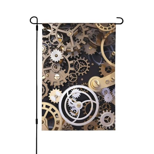 YzgWjBhd Steampunk-Hausflagge mit mechanischen Zahnrädern, vertikal, doppelseitig, Premium, Frühling, Sommer, große Hausflagge, saisonale Dekoration, 31,8 x 45,7 cm YzgWjBhd Steampunk-Hausflagge mit mechanischen Zahnrädern, vertikal, doppelseitig, Premium, Frühling, Sommer, große Hausflagge, saisonale Dekoration, 31,8 x 45,7 cm von YzgWjBhd