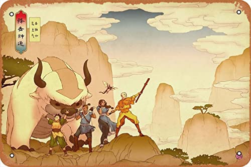 Avatar, Appa, Zuko, Momo Poster Metallschild Retro Home Dekorative Vintage Blechschild 30,5 x 20,3 cm von Yzixulet