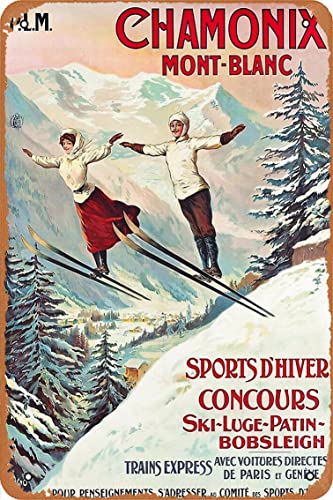 Chamonix, Mont Blanc – Vintage Französisch Reiseposter Metall Blechschild Vintage 20,3 x 30,5 cm Chamonix, Mont Blanc – Vintage Französisch Reiseposter Metall Blechschild Vintage 20,3 x 30,5 cm von Yzixulet