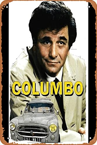 Columbo Poster gerahmter Kunstdruck Metall Blechschild Vintage 20,3 x 30,5 cm von Yzixulet