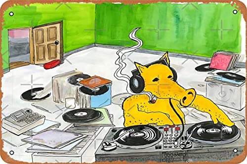 Cool Quasimoto DJ Poster Metallschild Retro Home Deko Vintage Blechschild 30,5 x 20,3 cm von Yzixulet