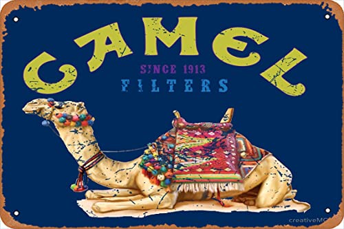 Dromedary Camel Crush Zigarette Joe Camel Design Poster Metall Blechschild Vintage 20,3 x 30,5 cm von Yzixulet
