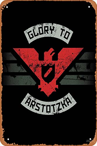 Glory to Arstotzka Poster Vintage Retro Metallschild 20,3 x 30,5 cm Männerhöhle Heimdekoration Glory to Arstotzka Poster Vintage Retro Metallschild 20,3 x 30,5 cm Männerhöhle Heimdekoration von Yzixulet