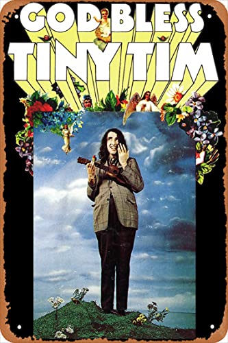 God Bless Tiny Tim Poster Retro Metall Blechschild Vintage 30,5 x 20,3 cm Home Bar Man Cave Wanddekoration von Yzixulet