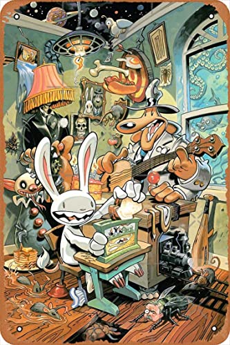 Sam and Max Poster Vintage Retro Metallschild 20,3 x 30,5 cm Man Cave Home Wanddekoration Sam and Max Poster Vintage Retro Metallschild 20,3 x 30,5 cm Man Cave Home Wanddekoration von Yzixulet