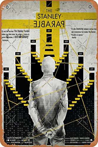 The Stanley Parable Poster Vintage Retro Metallschild 20,3 x 30,5 cm Man Cave Home Wanddekoration von Yzixulet