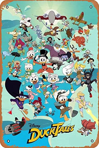 Yzixulet DuckTales Poster Vintage 20,3 x 30,5 cm Metall Blechschild Lustige Männerhöhle Dekor von Yzixulet