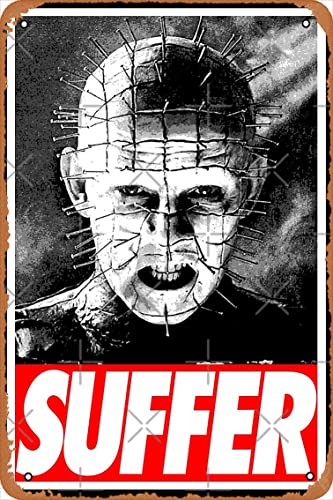 Yzixulet Pinhead Hellraiser Poster Vintage 20,3 x 30,5 cm Metall Blechschild Lustige Männerhöhle Dekor von Yzixulet