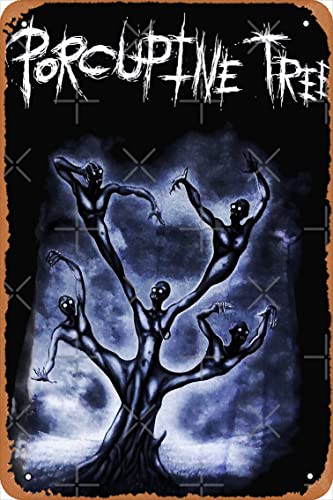 Yzixulet Porcupine Tree Music Rock and Heavy Metal Logo Ecelna Poster Retro Metall Blechschild Vintage Schild 30,5 x 20,3 cm Home Bar Man Cave Wanddekoration von Yzixulet