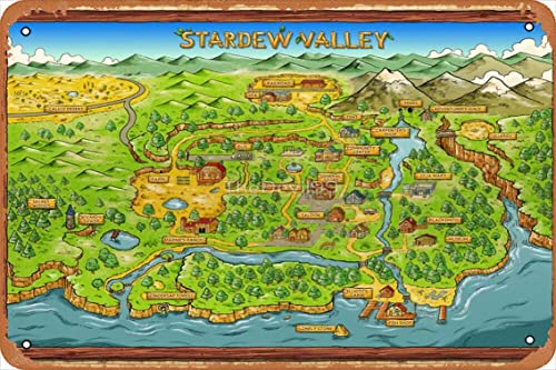 Yzixulet Stardew Valley Landkarten-Poster, Vintage-Retro-Metallschild, 20,3 x 30,5 cm, Männerhöhle, Wanddekoration, 20,3 x 30,5 cm Yzixulet Stardew Valley Landkarten-Poster, Vintage-Retro-Metallschild, 20,3 x 30,5 cm, Männerhöhle, Wanddekoration, 20,3 x 30,5 cm von Yzixulet