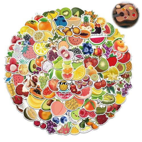 100 Stück Früchte Aufkleber,Ästhetisch Aufkleber für Jugendliche Kinder Erwachsene,Obst Gemüse Aufkleber Laptop,Skateboard,Auto,Früchte Aufkleber Pack Früchte Sticker Set Wasserdichte Sticker von YzmrBdqc