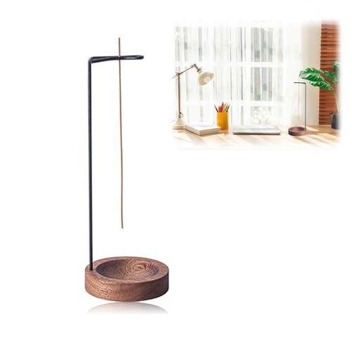 2-in-1 Räucherstäbchenhalter,Räucherstäbchen Halter Holz Basis,ideal zum Verwischen, Räucherverbrennen,Handgefertigte Holz Basis Räucherstäbchen Halterung Modernes Design von YzmrBdqc