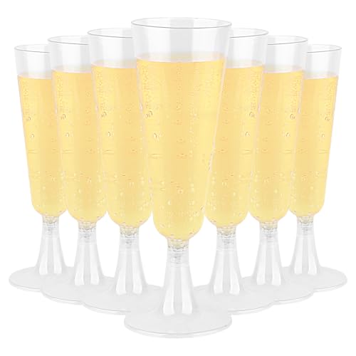Yzpklhw 20 Stück Sektgläser Plastik Champagnergläser Hartplastik Becher Sektgläser Kunststoff Champagner Gläser Kunststoff Weingläser für Hochzeit Geburtstage Partys von Yzpklhw