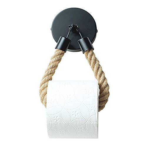 Yzwuyou Toilettenpapierhalter Seil Vintage Wandmontage Hanfseil Klorollenhalter Industrie Seil Handtuchhalter für WC Badezimmer Bad von Yzwuyou