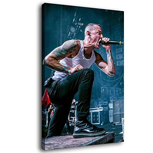 Linkin Park Chester Bennington Leinwand-Kunst-Poster und Wandkunstdruck, modernes Familienschlafzimmerdekor-Poster, Geschenk von Yzy