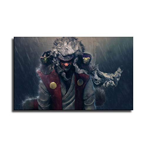 Naruto Characters Jiraiya Leinwand-Kunst-Poster und Wandkunstdruck, modernes Familienschlafzimmerdekor, Poster, Geschenk von Yzy