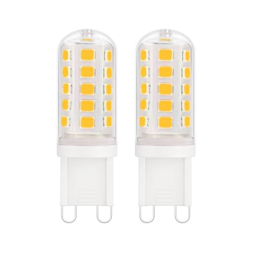 YzzYzz G9 LED Lampe Warmweiß - G9 LED 2700K 3W entspricht 40W Halogenlampe, Glühbirne 410 Lumen, Kein Flackern Lampen 360° Abstrahlwinkel, Nicht Dimmbar Leuchtmittel 2er Pack von YzzYzz