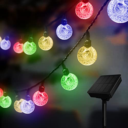 YzzYzz Solar Lichterkette Aussen - 14M Solarlichterkette Außen Wetterfest 80 LED, 8 Modi Outdoor Solarlichterkette Deko für für Garten, Bäume, Terrasse, Weihnachten, Party(Bunt) von YzzYzz