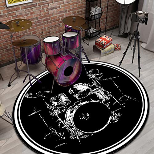 Z·Bling Drum Teppich Schlagzeug Teppich Schlagzeugteppich Schallschutz Teppich Schallschutzmatte Drum Rug Drum Matte Drumteppich Runde rutschfeste Trommel Teppiche,Für Bass Drum Snare von Z·Bling