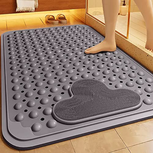 Z·Bling Duschmatte rutschfest mit Massage 40x70cm,Duschmatten Dusche mit Saugnapf und Ablauflöchern,Duschwannenmatte Antirutsch TPE Duschmatten Groß für Badezimmerdusche von Z·Bling