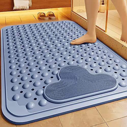 Z·Bling Duschmatte rutschfest mit Massage 60x90cm,Duschmatten Dusche mit Saugnapf und Ablauflöchern,Duschwannenmatte Antirutsch TPE Duschmatten Groß für Badezimmerdusche von Z·Bling