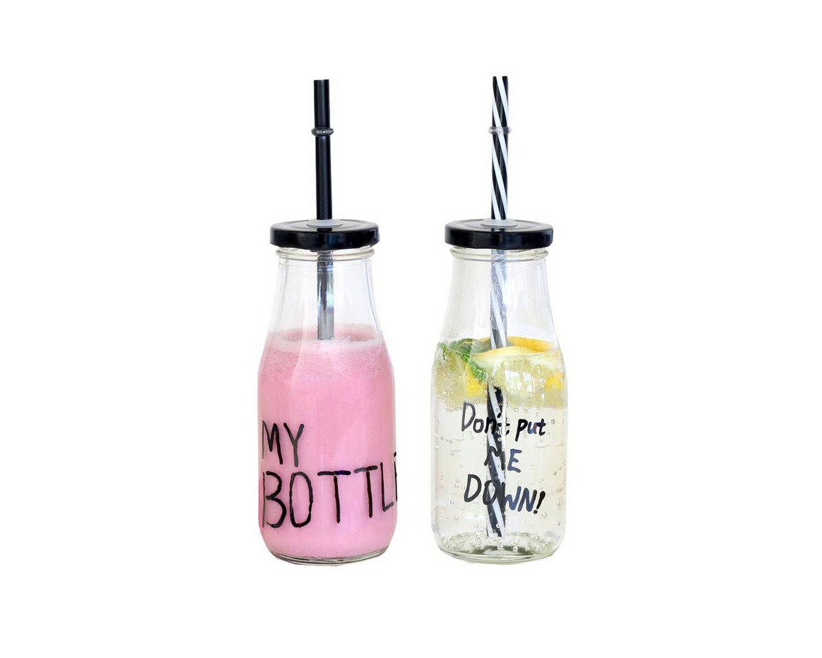 Z-One Trinkflasche 440s Glas Trinkflaschen 2er Set, MY BOTTLE... Z-One Trinkflasche 440s Glas Trinkflaschen 2er Set, MY BOTTLE... von Z-One