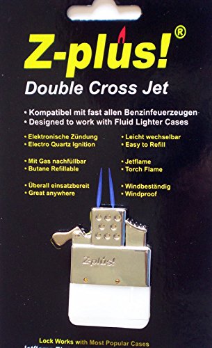 Z-Plus Double Twin Cross Jet Torch flame Replacement Insert For Petrol Lighters by z-plus von Z-PLUS