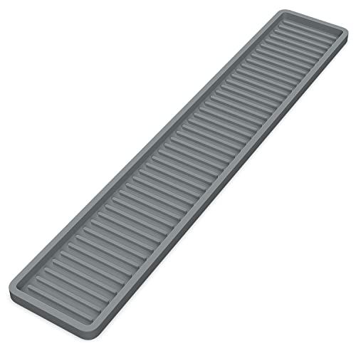 ZAPPOWARE Silikon-Halterung, Schminktisch & Badezimmer, Bar, Kaffee, Barkeeper, Servicematte, grau, 45,7 x 7,9 cm von Z ZAPPOWARE