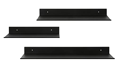 Z metnal Badezimmerregal Kleine schwebende Wandregale Dekorative Kantenregal Aluminium Wandmontage Matt Schwarz 24/20/16 Zoll 3 Set Z metnal Badezimmerregal Kleine schwebende Wandregale Dekorative Kantenregal Aluminium Wandmontage Matt Schwarz 24/20/16 Zoll 3 Set von Z metnal