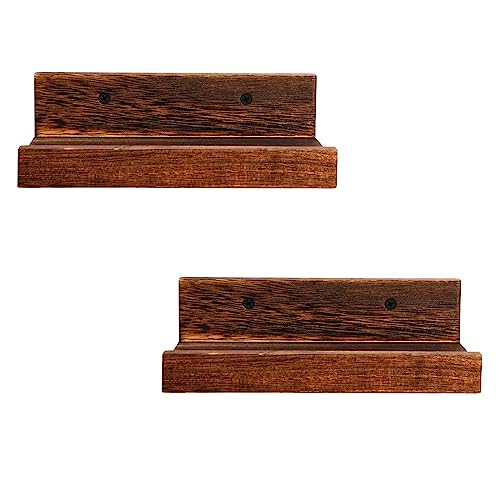 Z metnal Mini Schweberegal, kleines Naturholz-Wandregal für Bilderleiste, Holz, Wandmontage, 20 x 14 cm, 2 Stück von Z metnal