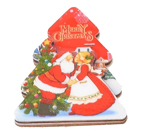 T3 Weihnachts-Magnet: Weihnachtsmann und Frau Claus, Kühlschrankmagnet mit Weihnachtsbaum, festliches Zubehör, Kühlschrankmagnet für Weihnachten von Z&H