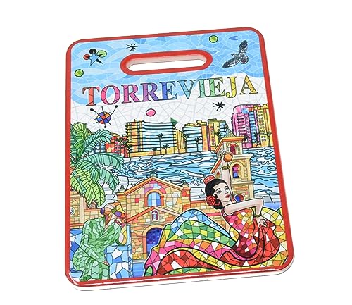 TORREVIEJA Schneidebrett mit Flamingo-Design, 21 cm x 15 cm x 2 cm, beliebte Dekoration Torrevieja. von Z&H