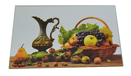 UVAS (20 cm x 30 cm) Glasschneidebrett Obstschale Universal Küchenbrett Obst von Z&H