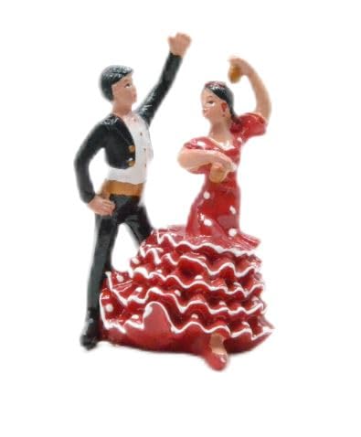 Z&H Dekorative Figur Flamingo-Tänzer, Souvenir aus Spanien, rot und schwarz, 9 cm x 4,5 cm x 4 cm von Z&H