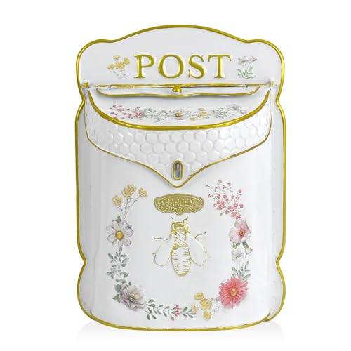 Z² BellaDecor Briefkasten Vintage Postkasten Anthrazit Briefkasten Retro Briefkasten Antik Landhaus Deko Wandbriefkasten Metall Briefkästen Garten Outdoor Deko von Z² BellaDecor