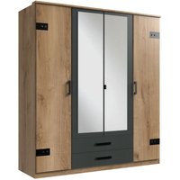 Z2 Drehtürenschrank 4trg. CORK, Holznachbildung von Z2