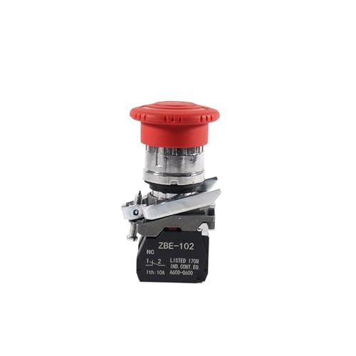 1pcs Emergency Stop Mushroom Push Button Switch Fits XB4-BS542 Spring Return 1NC(2NC) von Z3LYA9