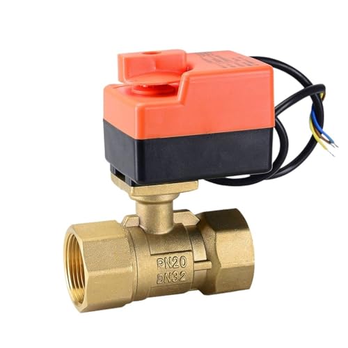 220 V 2-Wege-Messing-Elektro-Kugelhahn Motorisierter Kugelhahn mit elektrischem Stellantrieb, manuell gesteuerter Kugelhahnschalter DN15 DN20(DN15) von Z3LYA9