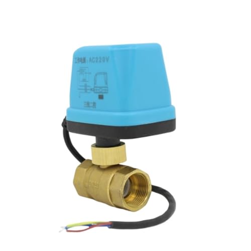 AC220V Elektrischer Kugelhahn Messing Motorisierter Kugelhahn Schaltertyp Elektrisches Zwei-Wege-Ventil DN15 DN20 DN25 DN32 DN40 DN50(DN50) von Z3LYA9