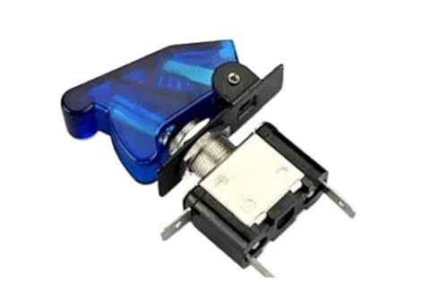ASW-07D 12V 20A RED white blue yellow green LED LIGHT RED COVER TOGGLE SWITCH SAFETY COVER AUTO CAR TRUCK(Biue,5PCS) von Z3LYA9