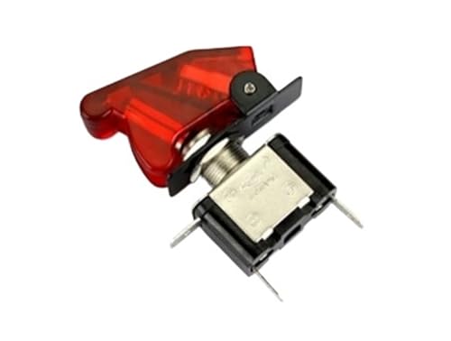 ASW-07D 12V 20A RED white blue yellow green LED LIGHT RED COVER TOGGLE SWITCH SAFETY COVER AUTO CAR TRUCK(Red,1PCS) von Z3LYA9