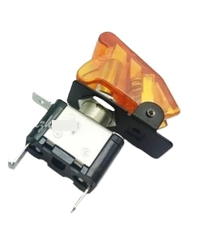 ASW-07D 12V 20A RED white blue yellow green LED LIGHT RED COVER TOGGLE SWITCH SAFETY COVER AUTO CAR TRUCK(Yellow,10PCS) von Z3LYA9