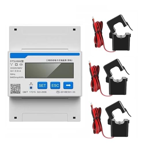 DDSU666 DTSU666 80A Single Three Phase MODBUS RS485 Bi-directional Smart Energy Power KWH Electric Solar Meter Wattmeter(DTSU666-CT 100-5A) von Z3LYA9