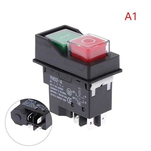 Electromagnetic Push Button Switches Starter Machine Tool Equipment Waterproof Switch Safety Security IP55 KLD28A(A1 4pin) von Z3LYA9