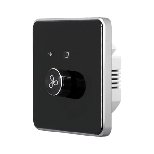 Smart Fan Switch 5 Speed Control Ceiling Fan Rotary/Knob Switches Remote Work(Black,Wifi) von Z3LYA9