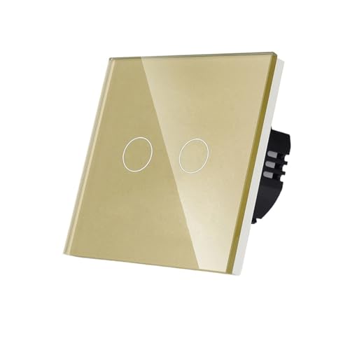 Touch Switch 1/2/3/4 Gang Light Switch 600W Need Neutral Wire Support(WiFi 2Gang Gold) von Z3LYA9
